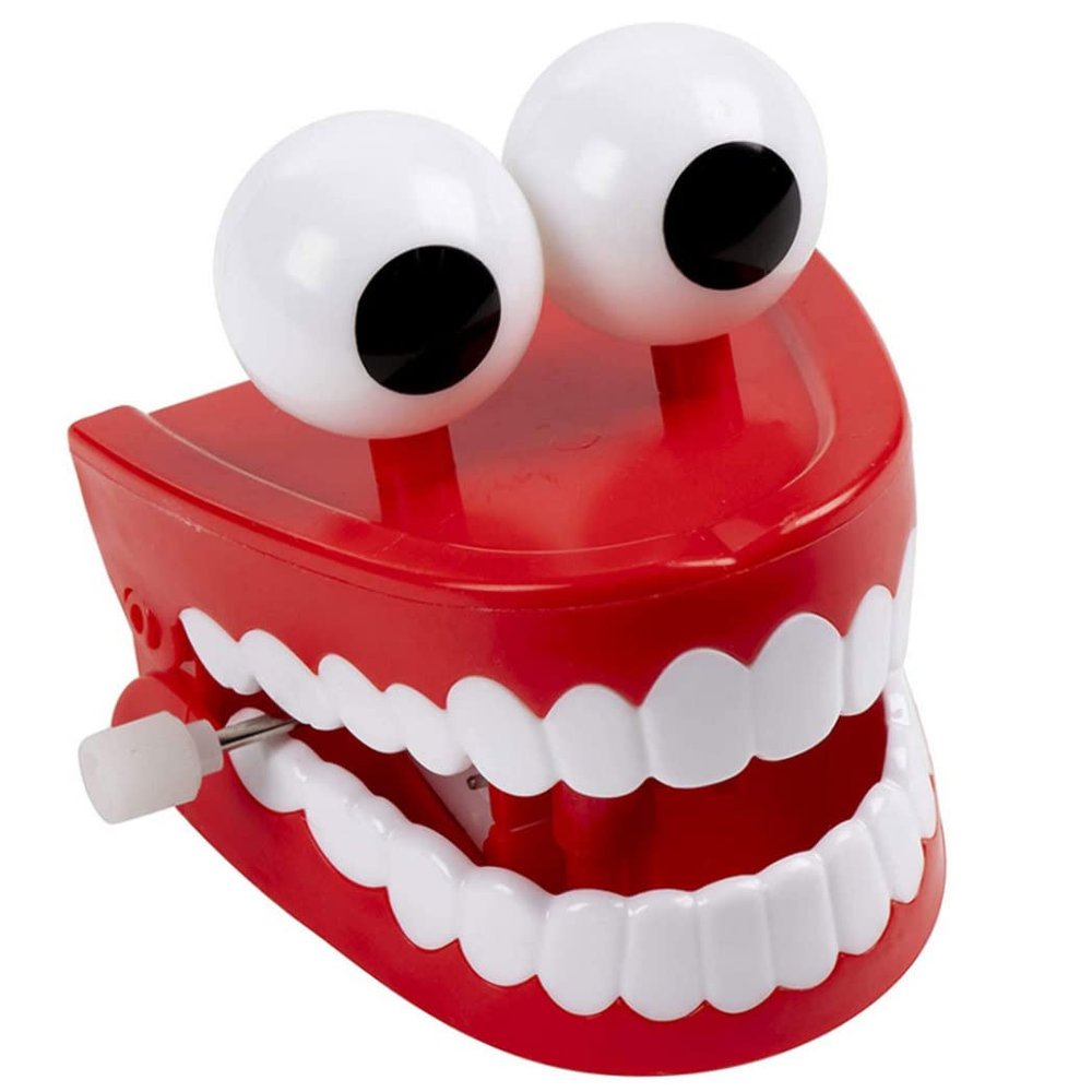 Wind-up Chattering Toy Chomping Teeth Plastic Red Props with Eyes for Party Christmas Halloween Favors Wind-Up Chattering Chomping Teeth with Eyes Wind-Up Chomping Teeth Toy Clockwork Denture Toy Red