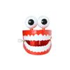Wind-up Chattering Toy Chomping Teeth Plastic Red Props with Eyes for Party Christmas Halloween Favors Wind-Up Chattering Chomping Teeth with Eyes Wind-Up Chomping Teeth Toy Clockwork Denture Toy Red view 4
