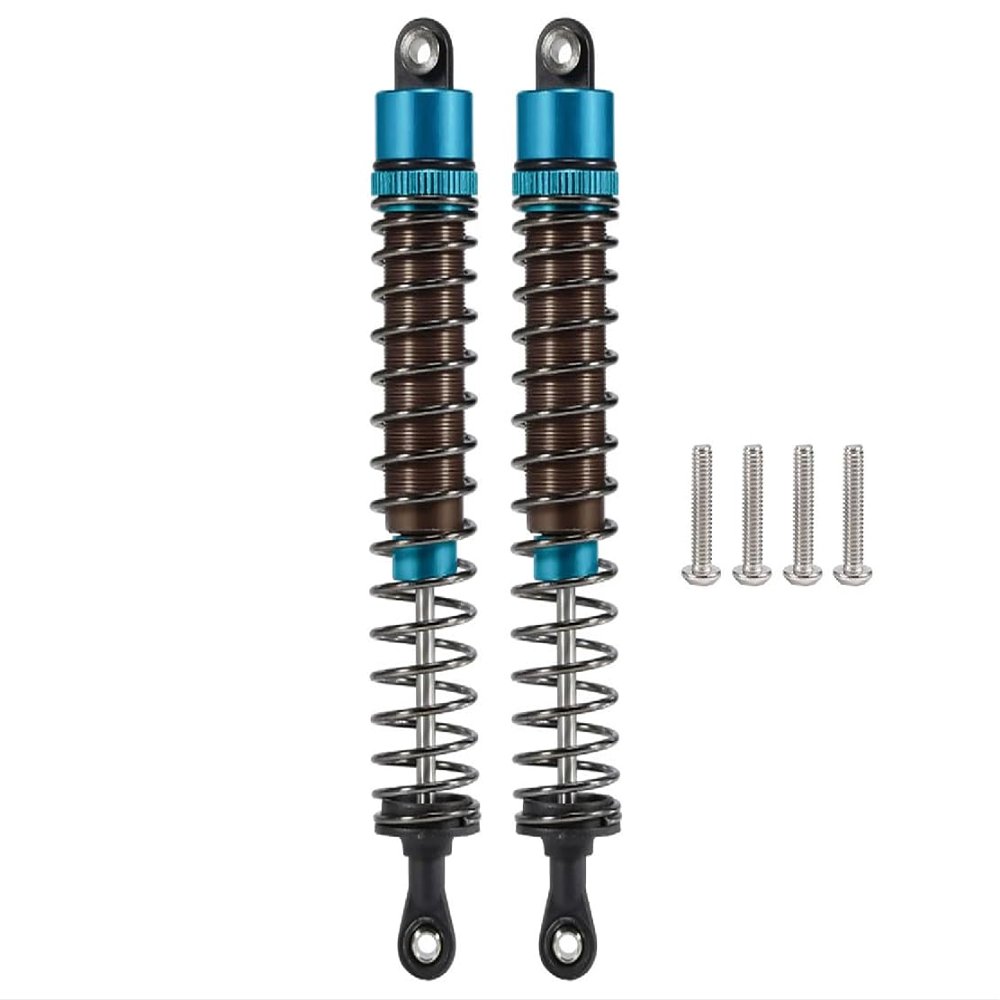 1/10 RC Oil Leakproof Shocks,2Pcs Adjustable Oil Filled Shocks 52mm-120mm for 1/10 RC Buggy Truggy On Road Touring Drift Cars Monster Trucks Upgrade Parts (2pcs 110mm blue)