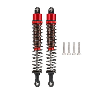 1/10 RC Oil Leakproof Shocks,2Pcs Adjustable Oil Filled Shocks 52mm-120mm for 1/10 RC Buggy Truggy On Road Touring Drift Cars Monster Trucks Upgrade Parts (2PCS 120mm Red)