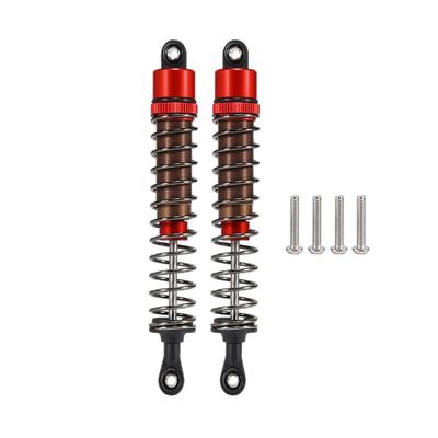 1/10 RC Oil Leakproof Shocks,2Pcs Adjustable Oil Filled Shocks 52mm-120mm for 1/10 RC Buggy Truggy On Road Touring Drift Cars Monster Trucks Upgrade Parts (2PCS 110mm Red)