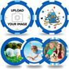 Your Poker Room Theme Custom Plastic Chips,5 Available in 9 Colors,Double Sided Full Color PrintPersonalized Logo,Put Image or Design on a chip (Blue, 37MM) view 1
