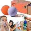 b is for Ball Food Grade Silicone Sensory Baby & Toddler Ball | teether | squirty Bath Toy | Stacking Toy | Montessori Toy | Dishwasher Safe | 6 Months+ | 2 Ball Set view 1