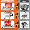 2026 Kids Kitchen Playset Toy Grill BBQ with Smoke Light Pretend Play Food Toys Cooking Set 2-Layer Barbecue Gifts for Toddler Boys Girls 3-5 6 7 view 4