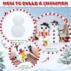 DSDFDS 12 Pack Christmas Craft - DIY Snowman Making Set for Kids, Creative Air Dry Modeling Clay, Build a Snowman Kit for Christmas Decorations Gifts Xmas Activities Holiday Favor Supplies view 4