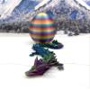 3D Printed Dragon with Dragon Egg, Articulated Tri Color Crystal Dragon, Executive Dragon Fidget Desk Toys, Home Office Decor D014 (Red Green Blue) view 1