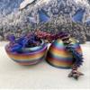 3D Printed Dragon with Dragon Egg, Articulated Tri Color Crystal Dragon, Executive Dragon Fidget Desk Toys, Home Office Decor D014 (Red Green Blue) view 2