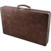 18-inch Premium Leather Backgammon Set for Adults, Handmade Crocodile Pattern Faux Leather Covering Vintage Board Game Bag Gift Ideas for Dad, Him view 2