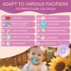 TRYQTYL 4-Pack Silicone Pacifier Clips for Baby Boys and Girls - Flexible and Transparent Plastic Holders for Teething Relief and Baby Essentials, Safe for Newborns view 2