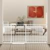 Extra Wide Baby Gate 66.9-71.65 Pressure Mounted,Child Dog Pet Safety Gates with Walk Through Door for Doorways Stairs No Drilling in Door,White view 1