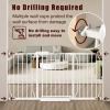 Extra Wide Baby Gate 66.9-71.65 Pressure Mounted,Child Dog Pet Safety Gates with Walk Through Door for Doorways Stairs No Drilling in Door,White view 3