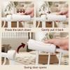 Extra Wide Baby Gate 66.9-71.65 Pressure Mounted,Child Dog Pet Safety Gates with Walk Through Door for Doorways Stairs No Drilling in Door,White view 4