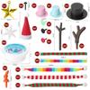 ARTPAR 20 Piece Kids Snowman Craft Set with Air Dry Clay 102 Colors, Kids DIY Christmas Crafts, Christmas Activity Snowman Making, DIY Modeling Clay Set, Gifts for 3-12 Boys and Girls view 3