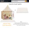 Large Girls Play Tent Princess, Boys Castle Kids Playhouse Indoor Outdoor Toddler Teepee | American Style Design, Age 3-8| Detailed Instructions| Colorful Package| Christmas Birthday Gift Beige view 3