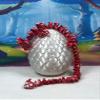 3D Printed Dragon with Dragon Egg, 12" Red and White Mushroom Dragon, Fidget ADHD Autism Toy, Executive Desk Toy D037-WE view 4