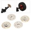 4pcs RC Counter Weight Brake Disc Brass Wheel Weights Hex Adapter for Axial SCX24 C10 1/24 RC Car view 2