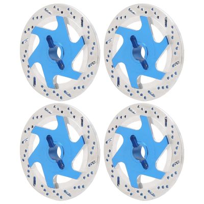 Bnineteenteam RC Brake Disc, 4PCS Universal Aluminum Alloy RC Car Accessory Metal Hex Adapter for 1/10 Remote Control Car (Dark Blue