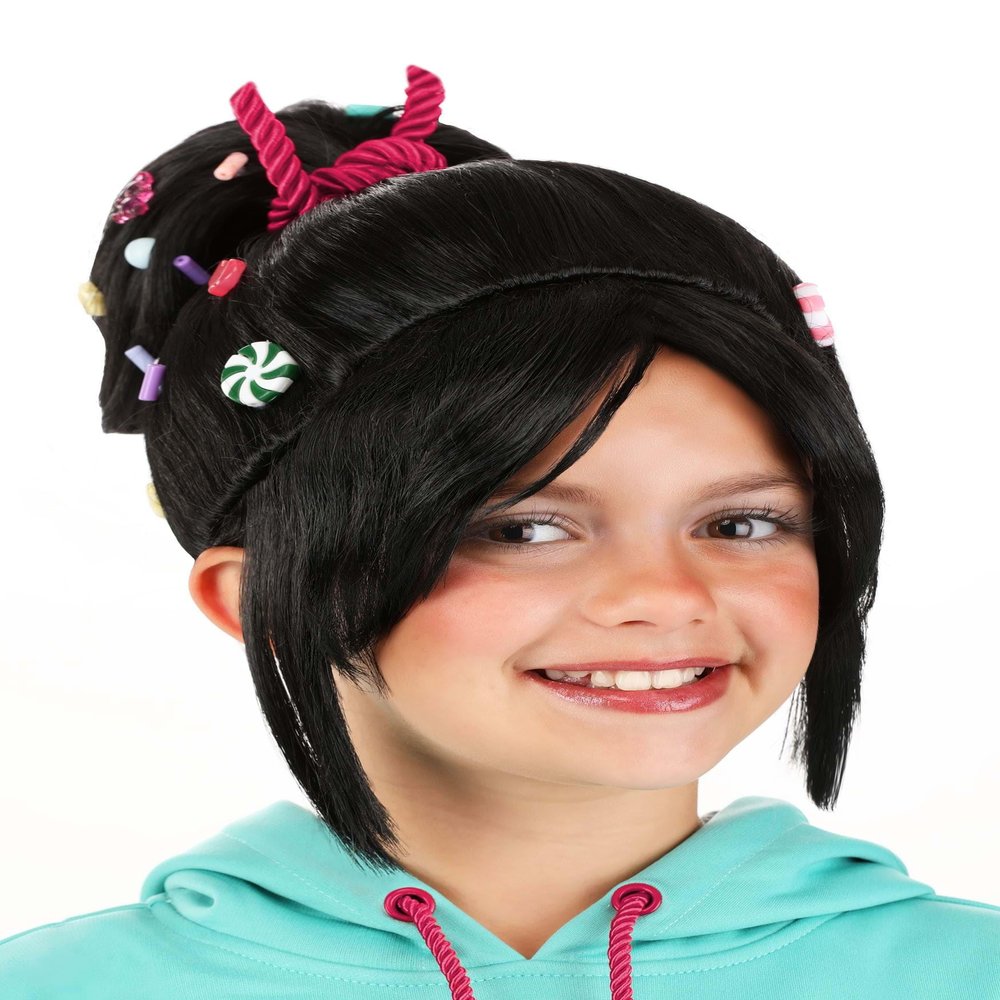 Fun Costumes Disney Wreck It Ralph Vanellope Von Schweetz Costume Cosplay Wig for Kids & Toddlers