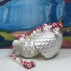 3D Printed Dragon Mushroom Dragon with Dragon Egg, Articulated 12" White and RED Dragon, Fidget Toy, Executive Desk Toy D036-WE view 3