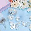 Flower Bouquet Accessories Including 4Pcs Crown Cake Topper Mini Tiara,12 Butterfly Decorations and 50Pcs Bouquet Pins for Birthday Wedding view 3