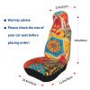 BEIVGOXL African Textile Patchwork Print Printed Car Seat Covers Full Set for Women Universal Car Seat Covers,Easy to Install Cover Set,Fit for Most Cars,Sedan,SUV, Van 2 Pcs view 3