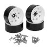 4PCS 1.9in RC Rims Universal Fit Strong Support 8 Spokes Wheel Rim Set for Axial SCX10 SCX10 II SCX10 III (White) view 1