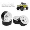 4PCS 1.9in RC Rims Universal Fit Strong Support 8 Spokes Wheel Rim Set for Axial SCX10 SCX10 II SCX10 III (White) view 3