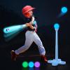 Leshein LED Tball Set for Toddlers 3-5, 5-8, Light up Tee Ball Set for Toddlers, Glow in The Dark T Ball Set for Kids 3-5, Kids Outdoor Toys Baseball Toys Gifts for Boys Girls (Blue) view 1