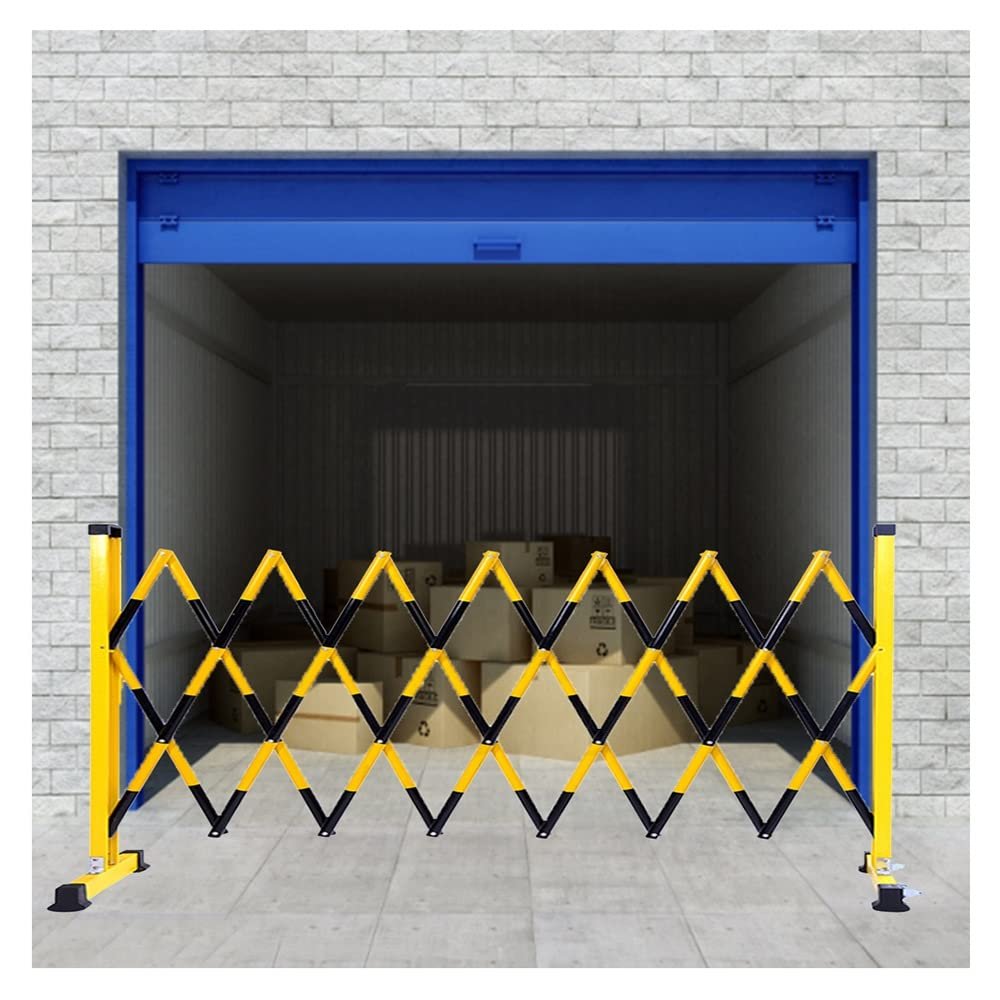 PCWLH Scalable Security Barrier Fence for Schools, Hospitals, Depots - Folding Security Gate with Insulation FRP Tube for Crowd Control Block The Door on Streets