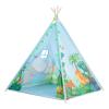 BRINJOY Teepee Tent for Kids, Toddlers Dinosaur Play Tent with LED String Lights, Foldable Children Teepee Tent Toy w/Storage Bag, Indoor Outdoor Pretend Playhouse Gift for Boys Girls Ages 3+ view 1