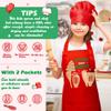 R HORSE Christmas Kid Apron and Chef Hat Set, 2Pcs Adjustable Children Xmas Red Kitchen Apron Dress up Role Play Chef Toy Cooking Baking Painting and Training Kits Christmas Gift for Kids view 3