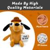 Adenzai This is Fine Dog Plushie | Funny Coffee Dog Meme Plush | Hilarious Office Decor & Stuffed Animal Toy | Perfect for Xmas, Birthday, or Office Worker Gifts Cute Halloween Plush Toy view 4