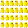 24 PCS Easter Fluffy Chicks,3.4 Inch Yellow Soft Plush Chicks Figurines,Realistic Plush Farm Chick Mini Ornaments Stuffed Animal for Easter,Party Favors,Gift Bag Filler view 1