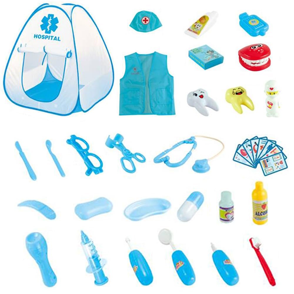 Hylukon Doctor Kit, Dentist Kit with Pretend Play Set of Teeth and Dental Accessories, Pretend Dentist Play Set, Christmas Birthday Costume Role Play Dress Up Gift for Teen