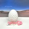 3D Printed Baby Dragon with Dragon Egg, Articulated White and Pink Clover Dragon, Fidget Toy for Autism ADHD BD007-CLO view 3