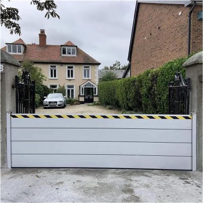 Reusable Metal Aluminum Flood Barriers/Gates for Home Doors, 2ft - 15.7ft Long Flood Prevention Barrier Water Stopper Shield,for Outside/Indoor/Garage Door/Basement/ (Color : L 80cm(2.6ft)