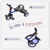 besrey Kids Tricycle with Flash Wheels for Ages 18 Months to 5 Years, Toddler Tricycle with Bell, Kids Tricycle, Gift for 2-5 Year Olds, Gift and Toy for Boys and Girls, Tricycle for Toddlers, Blue view 4
