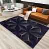 TIMOILU 4x5 Area Rugs Abstract Geometry Black Gold Small Rugs for Bedroom, Low Pile are Not Stumbling Foot Kids Rugs for Playroom Living Room End Table Nursery view 3