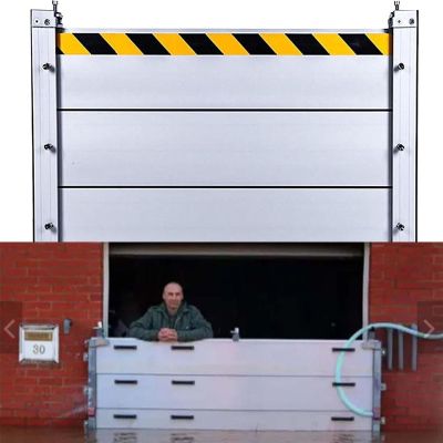 Reusable Metal Aluminum Flood Barriers/Gates for Home Doors, 2ft - 15.7ft Long Flood Prevention Barrier Water Stopper Shield,for Outside/Indoor/Garage Door/Basement/ (Color : L 480cm(15.7ft