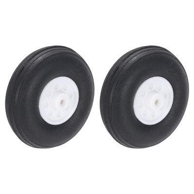 MECCANIXITY RC Airplane Wheels 1.26"x 0.38"x 0.08" OD RC Airplane,Aircraft PU Sponge Wheels,Tire Tail Wheel RC Aircraft Foam Wheel Replacement for DIY RC Model Plane Aircraft Pack of 2