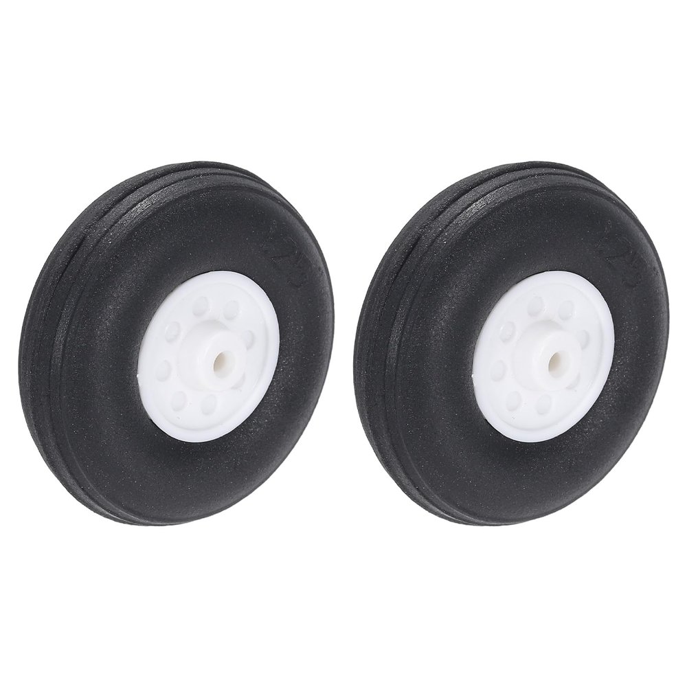 MECCANIXITY RC Airplane Wheels 1.26"x 0.38"x 0.08" OD RC Airplane,Aircraft PU Sponge Wheels,Tire Tail Wheel RC Aircraft Foam Wheel Replacement for DIY RC Model Plane Aircraft Pack of 2