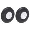 MECCANIXITY RC Airplane Wheels 1.26"x 0.38"x 0.08" OD RC Airplane,Aircraft PU Sponge Wheels,Tire Tail Wheel RC Aircraft Foam Wheel Replacement for DIY RC Model Plane Aircraft Pack of 2 view 1
