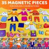 Quokka Magnetic Dress-Up Dolls for Girls Boys with 35 Magnetic Pieces - Creative Magnetic Play Set for Home or Travel - Perfect Magnetic Paper Dolls for Ages 3+, Boost Storytelling with Professions view 3