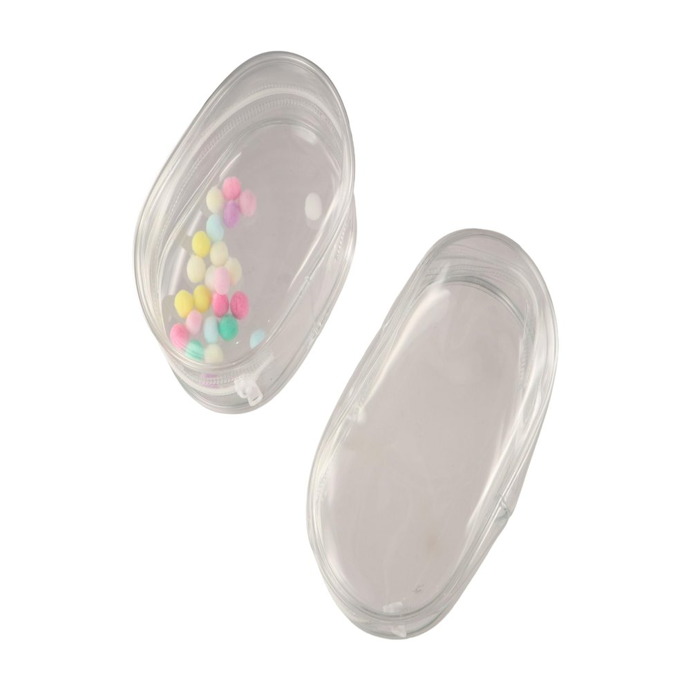 2Pcs Clear Figure Display Bag with Keychain,Portable Dolls Storage Bag Zipper Closure,Hanging Figures Display Clear Bag for Showing Off Blind Boxes Mini Figures,Dolls