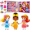 QUOKKA Magnetic Dress-Up Dolls for Girls Boys with 35 Magnetic Pieces - Creative Magnetic Play Set for Home or Travel - Perfect Magnetic Paper Dolls for Ages 3 and Up, Boost Storytelling with Princess view 1