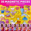 QUOKKA Magnetic Dress-Up Dolls for Girls Boys with 35 Magnetic Pieces - Creative Magnetic Play Set for Home or Travel - Perfect Magnetic Paper Dolls for Ages 3 and Up, Boost Storytelling with Princess view 3