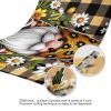 1000 Pieces Jigsaw Puzzle Gnome with Daisy Flowers Plaid Challenging Puzzle Game Funny Puzzle for Adults Kids view 3