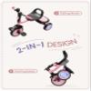 besrey Colorful Lighting Toddler Tricycle for Ages 18 Months to 5 Years, Toddler Bike with Bell, Kids Tricycle, Gift for 2-5 Year Olds, Toy for Boys and Girls, Tricycle for Toddlers, Pink view 4