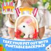 SMILESSKIDDO Jumping Rabbit Toys for Girls - Electronic Hopping Bunny with Wiggle Ears & Nose, Storage Cage and Accessories, Interactive Pet Gifts for Toddlers 1 2 3 4 5 6 Year Old view 3