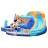 AirMyFun Inflatable Bounce House Water Slide with Curved Slide & Ball Pit Splash Pool - Kids Outdoor/Indoor Water Play Center for Backyard, Birthday Parties - Includes Basketball Hoop & Blower view 1